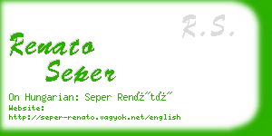 renato seper business card